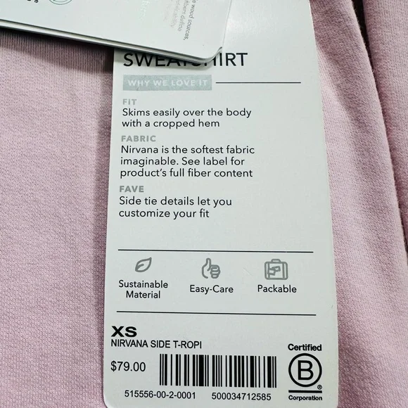 Athleta Samsara Side Tie Sweatshirt New - Picture 5 of 6